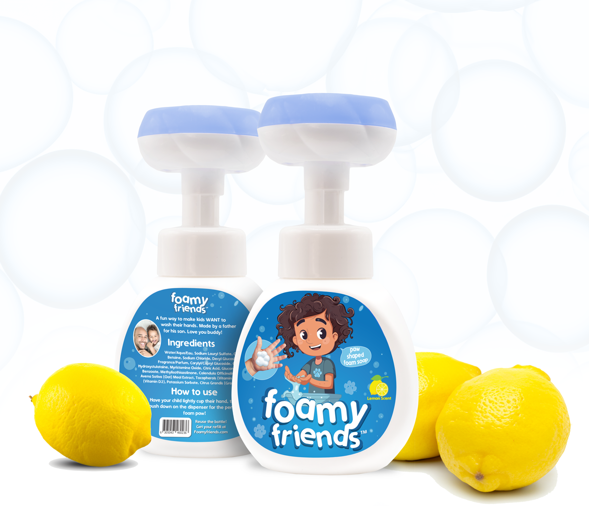 Foamy Friends™ Puppy Paw Lemon Scented Foam Soap